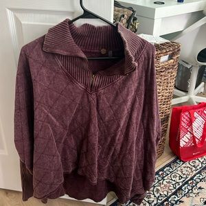 Free People Quilted Quarter Zip